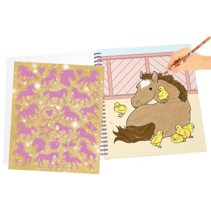 Miss Melody libro para colorear con lentejuelas