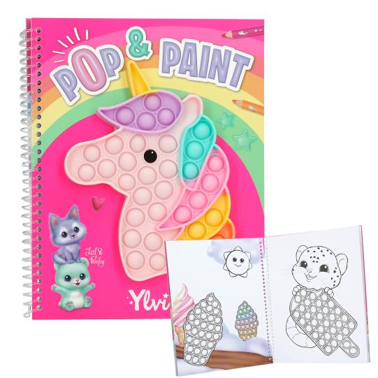 Libro para colorear Pop & Paint de Ylvi unicornio