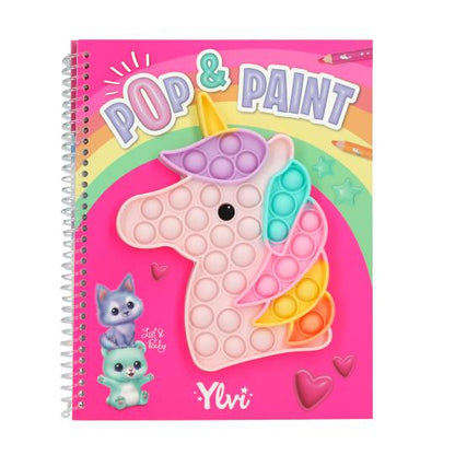 Libro para colorear Pop & Paint de Ylvi unicornio