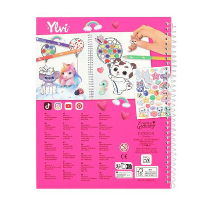 Libro para colorear Pop & Paint de Ylvi unicornio