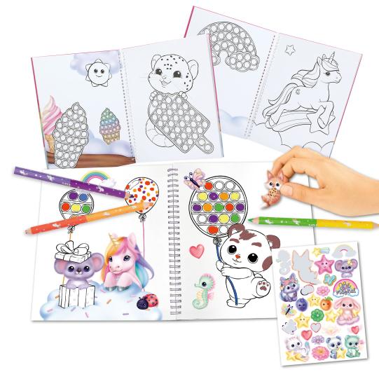 Libro para colorear Pop & Paint de Ylvi unicornio