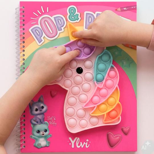 Libro para colorear Pop & Paint de Ylvi unicornio