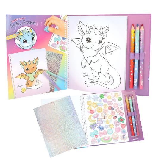 Libro para colorear del dragón de la suerte de Ylvi