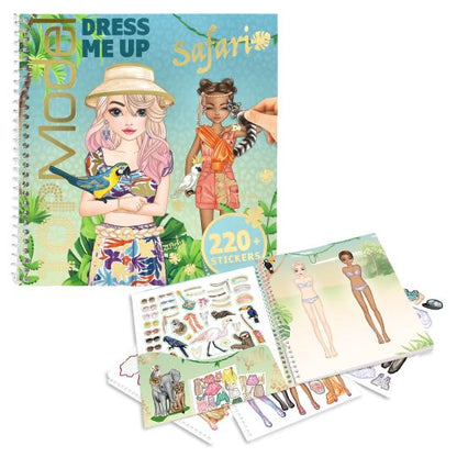 TOPModel safari Dress Me Up libro de stickers
