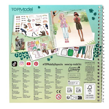 TOPModel safari Dress Me Up libro de stickers