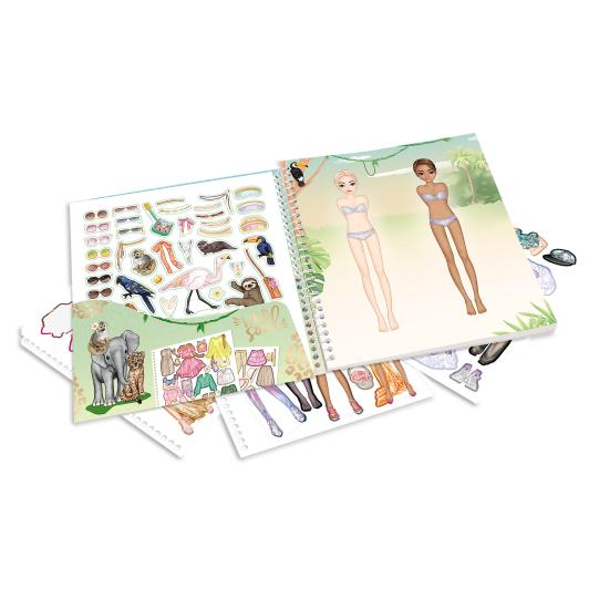 TOPModel safari Dress Me Up libro de stickers