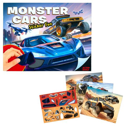 Libro de stickers  Monster Cars