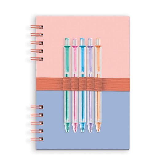 Cuaderno con Elástico para Lápices Coral and Salt Water