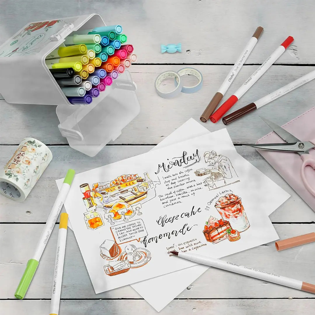 Set de 40 marcadores Dual Tip Journaling