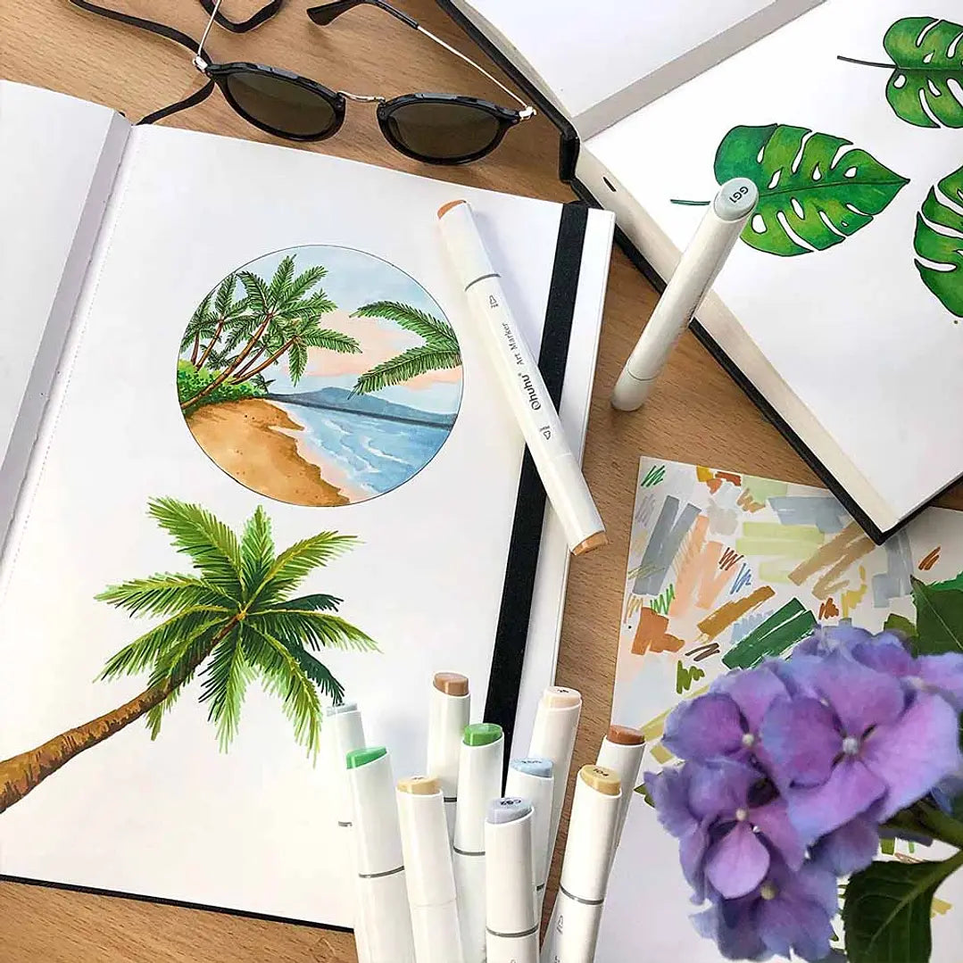 Sketchbook con prepicado para marcadores de alcohol