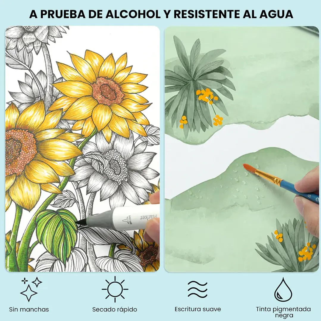 Set de 9 tiralíneas Kohala de tinta continua