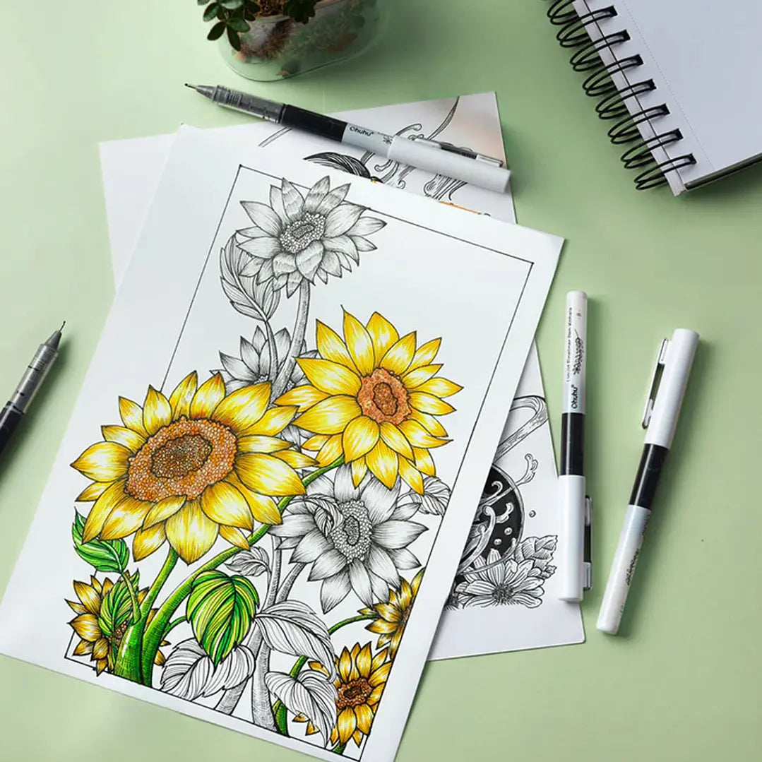 Set de 9 tiralíneas Kohala de tinta continua