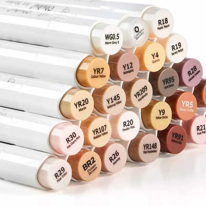 OHUHU HONOLULU  24 Marcadores de Alcohol  PIEL + 1 BLENDER PINCEL & BISELADA