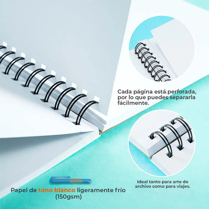 Block para marcadores con anillado en espiral