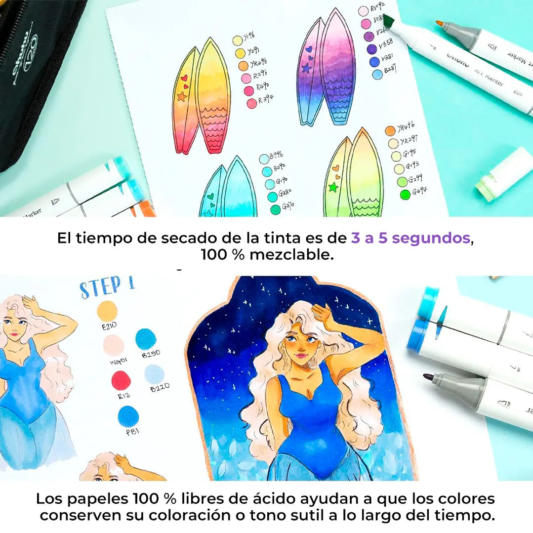 Block para marcadores con anillado en espiral