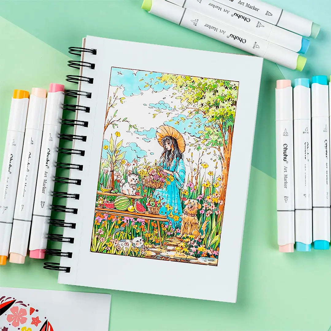 Block para marcadores con anillado en espiral