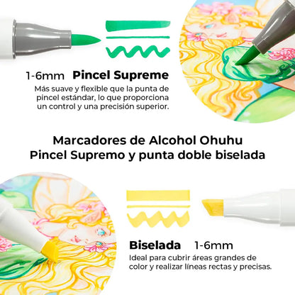 Set 24 Marcadores de alcohol Serie Honolulu Plus