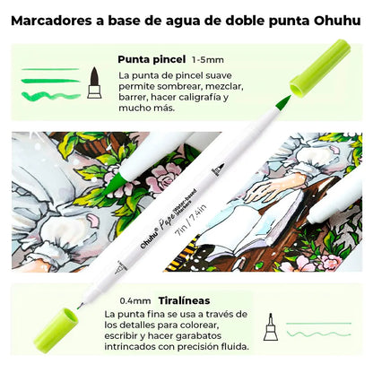 Pupe Paper Friendly 60 Marcadores a base de agua
