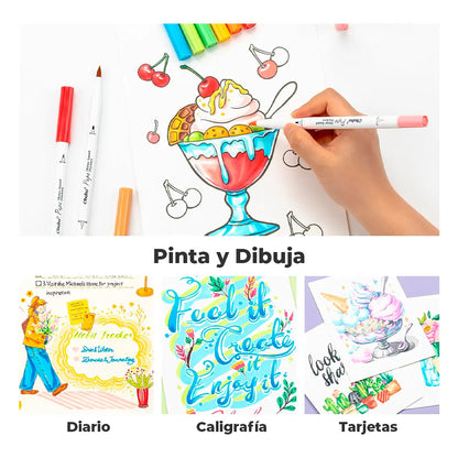 Pupe Paper Friendly 60 Marcadores a base de agua