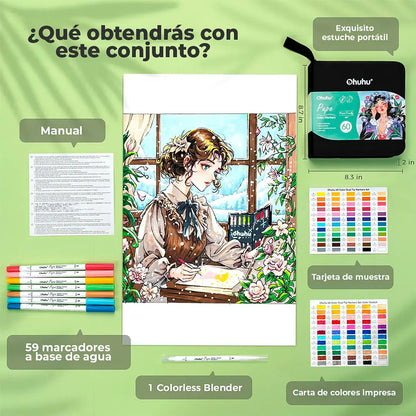 Pupe Paper Friendly 60 Marcadores a base de agua