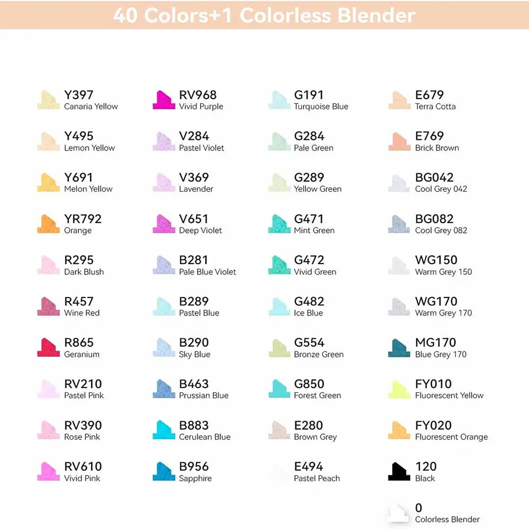 Set 40 marcadores serie OAHU de alcohol doble punta