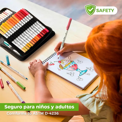 Pupe Paper Friendly 60 Marcadores a base de agua