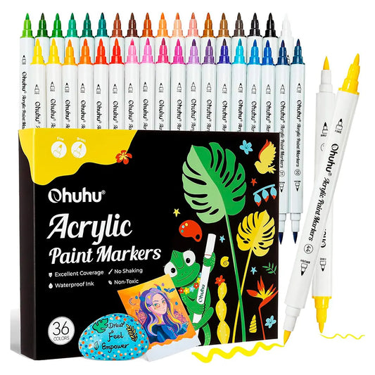 Marcadores acrílicos Cotton Core 36 colores doble punta