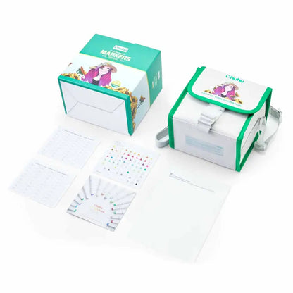 Set 72 Marcadores de Alcohol Punta Pincel  Y Biselada +1 blender Serie Honolulu