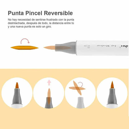 Set 40 marcadores serie OAHU de alcohol doble punta