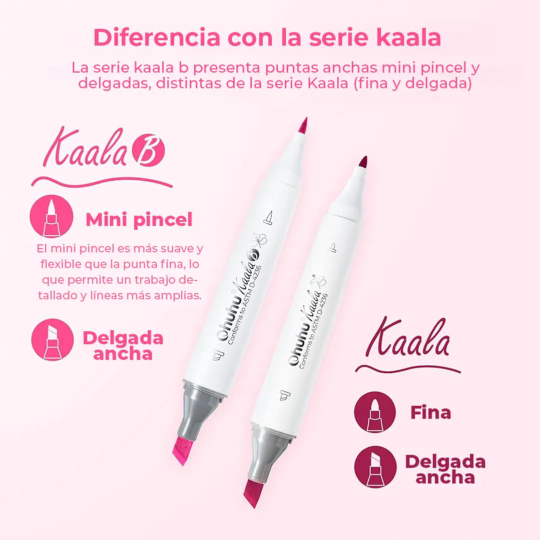 Set  60 marcadores de Alcohol Serie  Kaala B