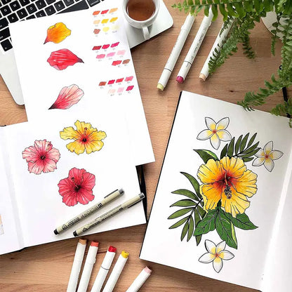 Sketchbook con prepicado para marcadores de alcohol