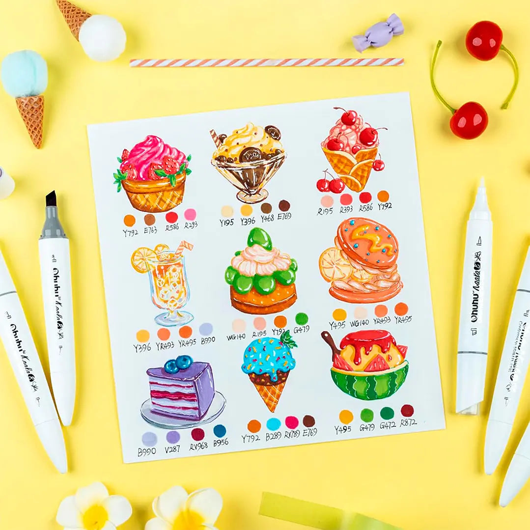 Set  60 marcadores de Alcohol Serie  Kaala B