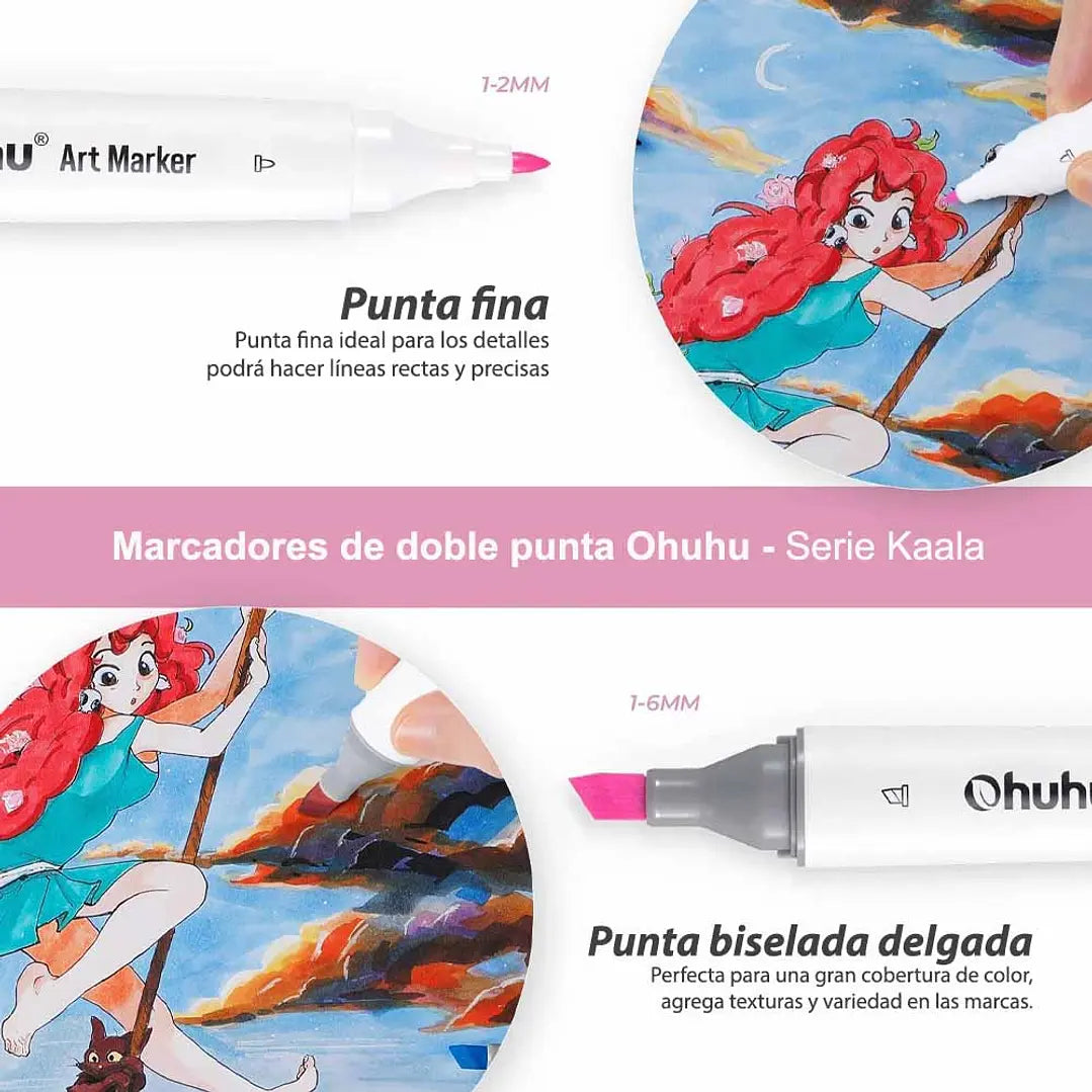 Set  60 marcadores de Alcohol Ilustración Tone