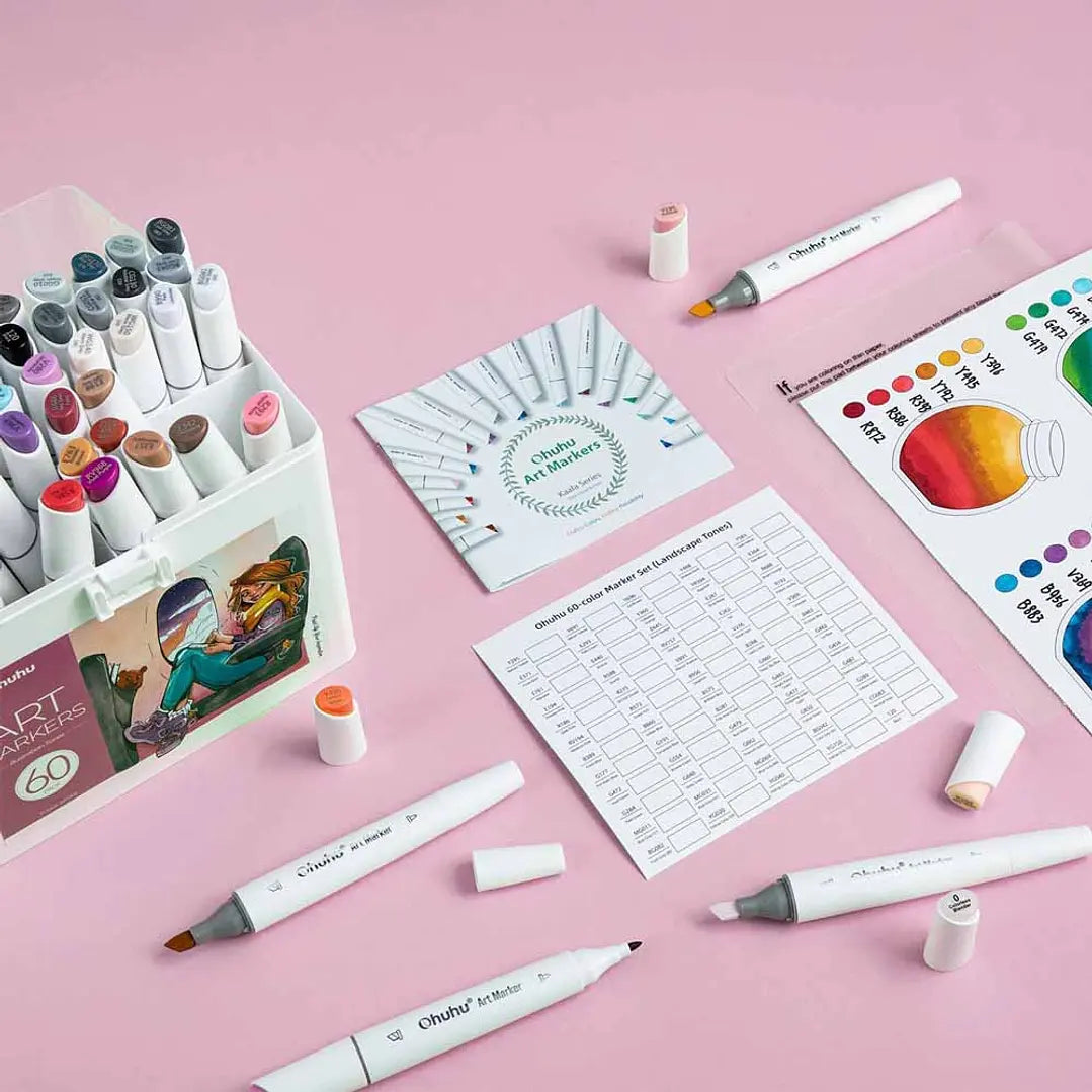 Set  60 marcadores de Alcohol Ilustración Tone