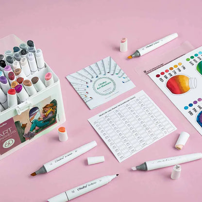 Set  60 marcadores de Alcohol Ilustración Tone