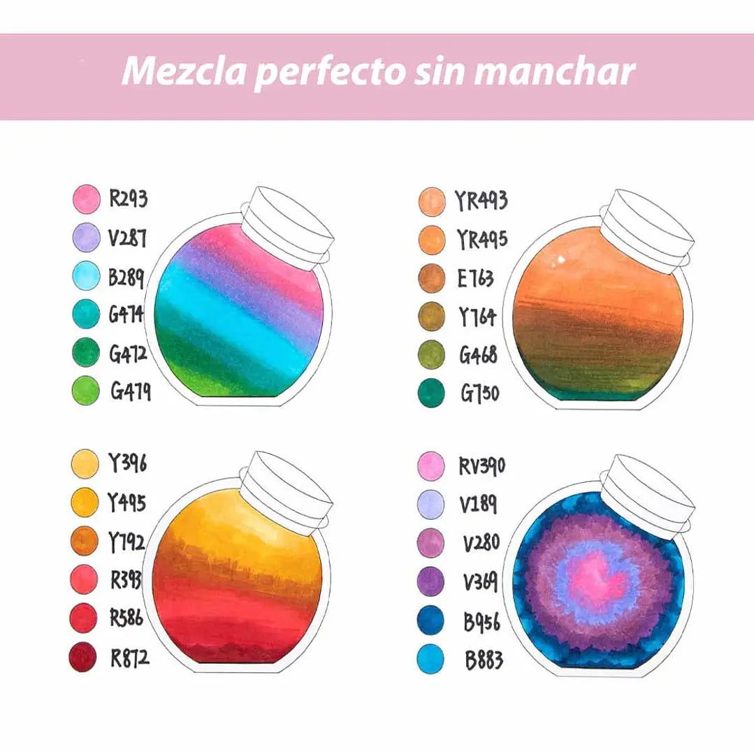 Set  60 marcadores de Alcohol Ilustración Tone