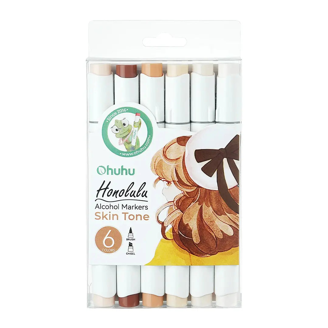Set  6 marcadores Tonos Piel Serie Honolulu