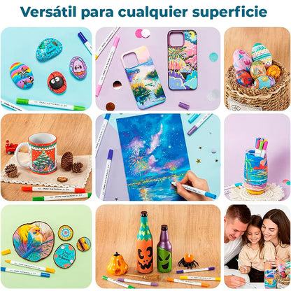 Marcadores acrílicos Cotton Core 36 colores doble punta