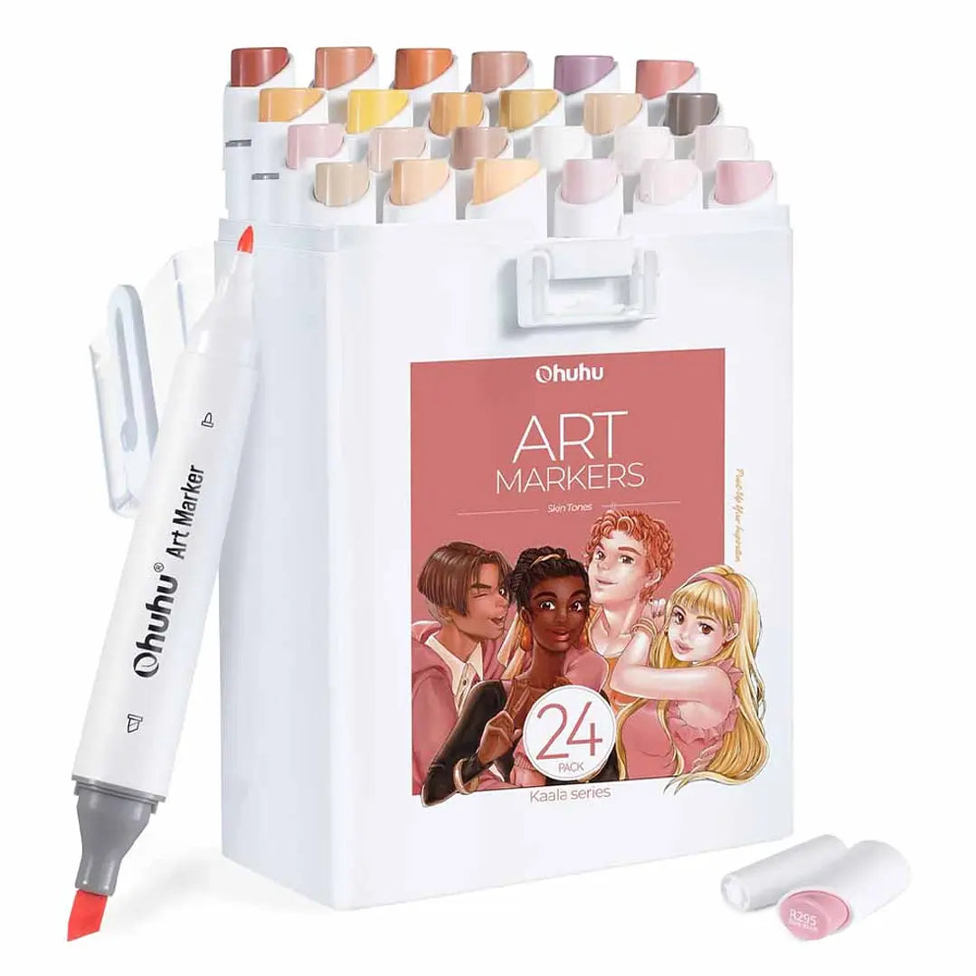 Set 24 Marcadores serie Kaala de Alcohol Tonos Piel