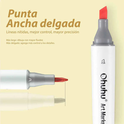 Set 24 Marcadores serie Kaala de Alcohol Tonos Piel