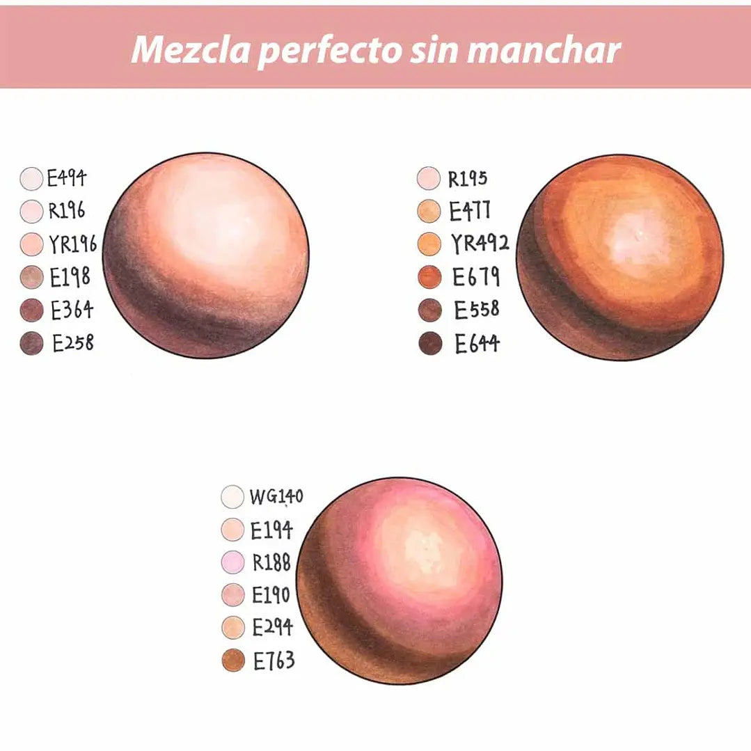 Set 24 Marcadores serie Kaala de Alcohol Tonos Piel