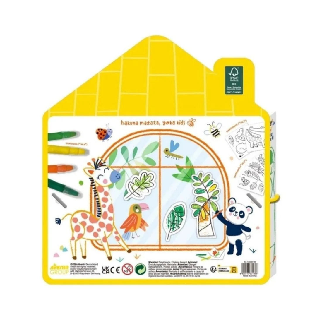 Kit para Colorear en la Ventana - Jungla