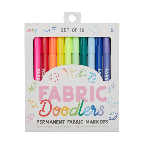 Set 12  Marcadores de tela Doodlers