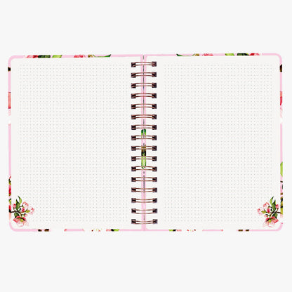 Cuaderno Tapa dura punteado Cerezos Rose