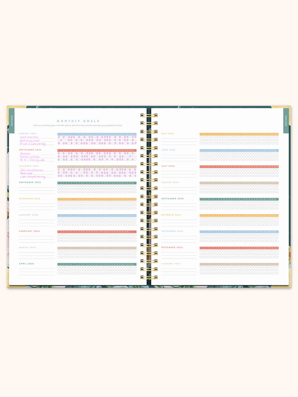 Agenda espiral extragrande Bella Flora 2026