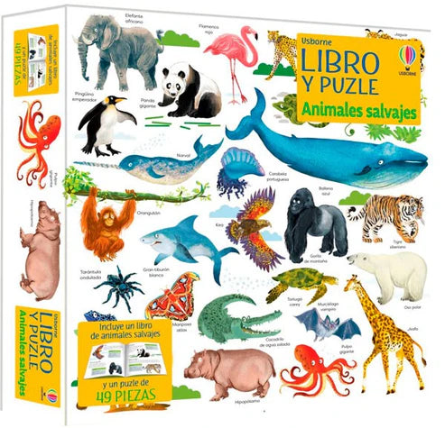 Libro y puzzle - ANIMALES SALVAJES (49 piezas) SAM SMITH