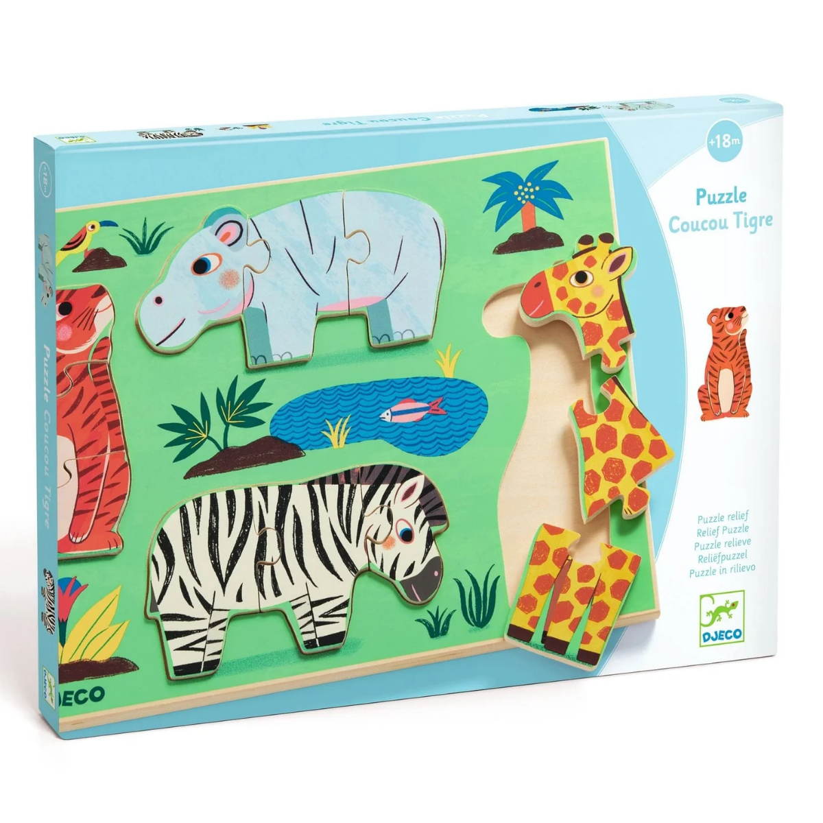 Puzzles de madera Coucou Tigre