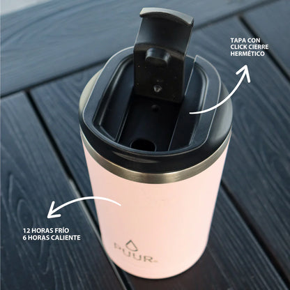 Vaso Térmico Puur Mug Pastel Pink Hermético 350 ml