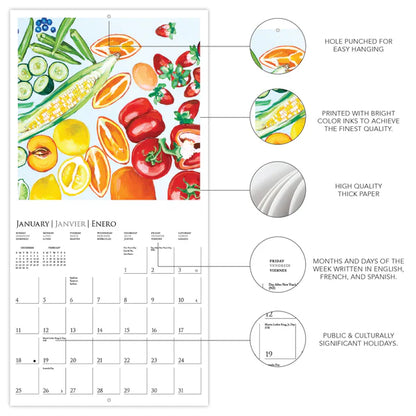 Calendario 2026 Pared 12M - Hortalizas