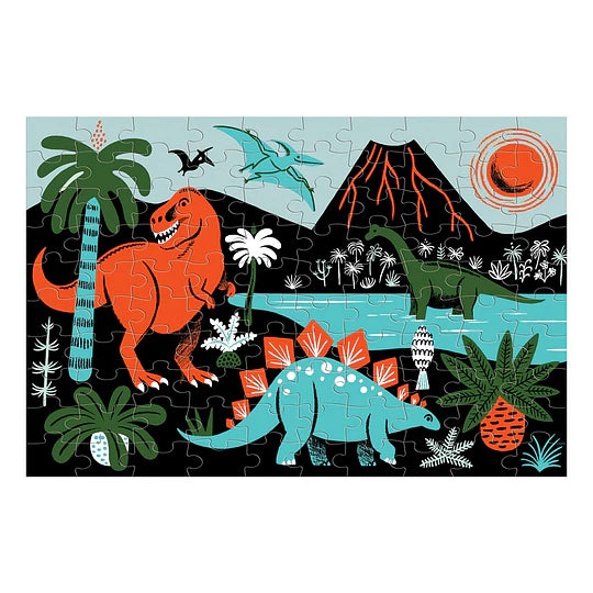 Puzzle Dinosaurio Brilla en la oscuridad 100 piezas